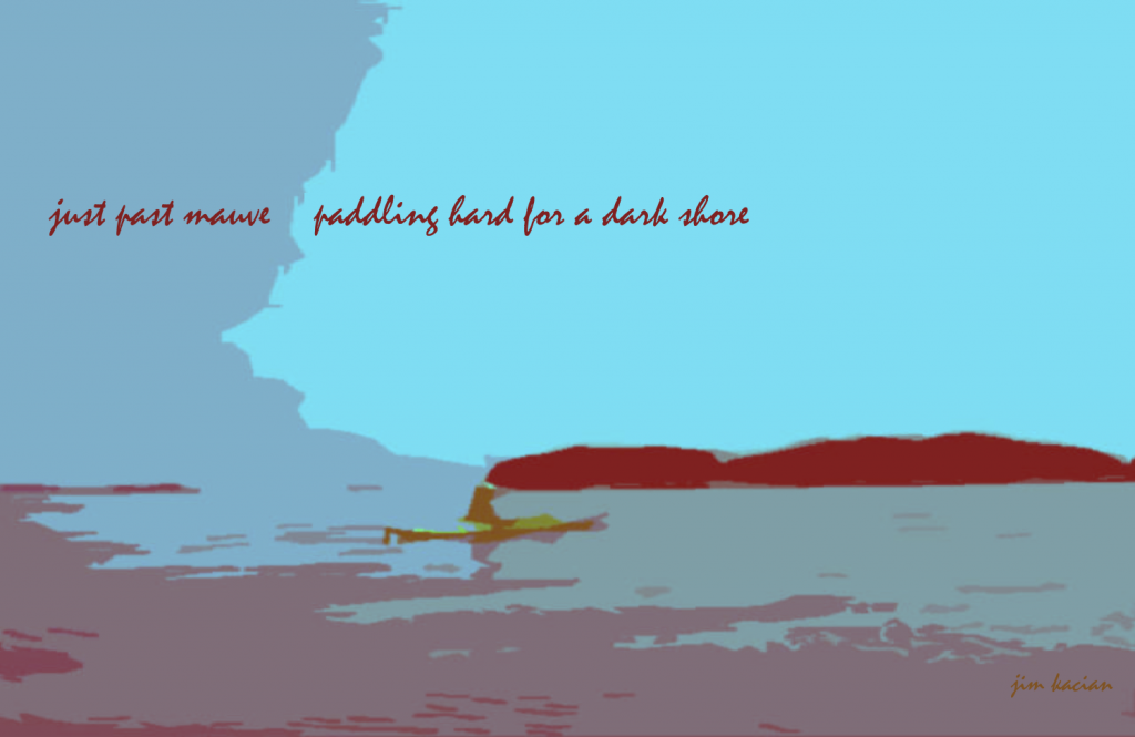 just past mauve (haiga)